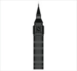 Fototapeta Big Ben - london big ben tower in england illustration for web and mobile design.