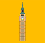 Fototapeta Big Ben - london big ben tower in england illustration for web and mobile design.