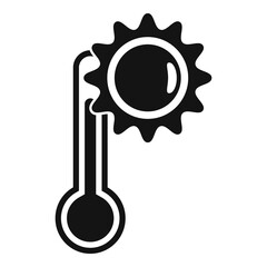 Poster - warm climate sun icon. simple illustration of warm climate sun vector icon for web design isolated o