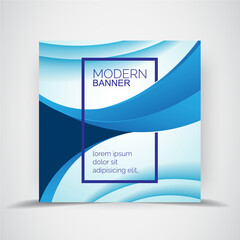 Canvas Print - Square web banner for social media, mobile apps, sale banner template, vector illustrations.