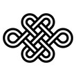 Sign eternal youth, beauty and health, vector node of longevity without end and beginning. Symbol of the energy balance needed for a healthy and happy life