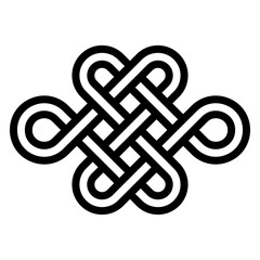 Poster - Sign eternal youth, beauty and health, vector node of longevity without end and beginning. Symbol of the energy balance needed for a healthy and happy life