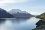 Fototapeta Natura - Beautiful Landscape of Mountain Ranges and Lake Wakatipu Queenstown, New Zealand; South Island