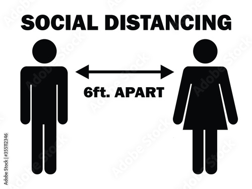Social Distancing 6 ft Poster Mural XXL