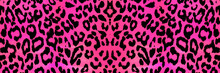 Seamless Abstract Background Banner Of Pink And Black Animal Print Background