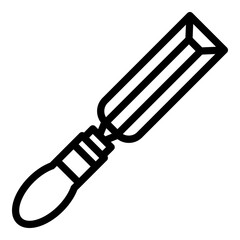 Poster - Carving chisel icon. Outline carving chisel vector icon for web design isolated on white background