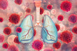 © Crystal light - Respiratory virus infection and coronavirus outbreak, dangerous lung disease, medical background, 3d illustration