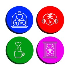 Sticker - lover simple icons set