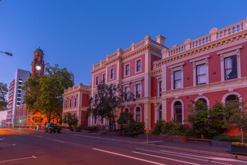 Historical houses in center of Launceston, Australia