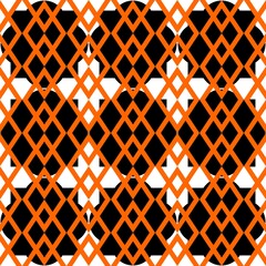 Tile vector pattern with orange, black and white print background wallpaper for seamless decoration