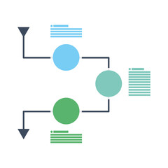 Poster - business infographic with circular icons