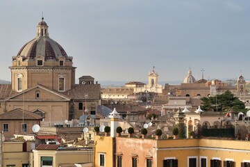 view of florence italy, photo as a background in old italian roman capital city, rome, italy