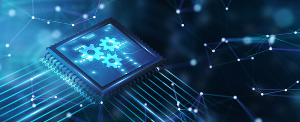 Business, Technology, Internet and network concept. Automation Software Technology Process System.