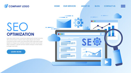 Seo Optimization banner graphic, marketing, page, website, landing, web, template, banner, design, vector, flat, development, interface, internet, optimization, programming, seo, frame, people,
