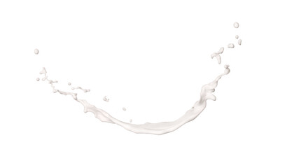 Poster - milk splash on white background