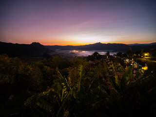 Wall Mural - First Sun Light of The Mountain before Morning