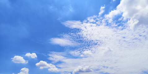 white clouds in the blue sky natural background beautiful nature