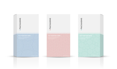 Box, packaging template for product vector design illustration.