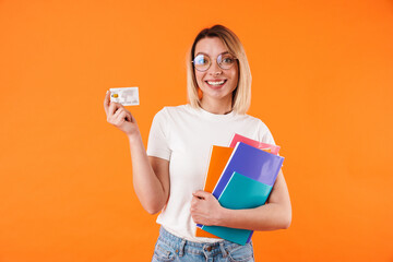 Portrait of lovely young blonde woman