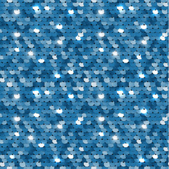 Wall Mural - seamless blue sequined texture - vector eps10 illustration