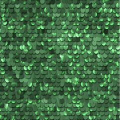 Wall Mural - seamless green shiny sequined texture - vector illustration eps10