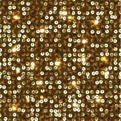 Wall Mural - seamless equined golden texture of fabric with palliettes - vector eps10 illustration