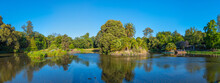 Artificial Pond Royal Botanic Garden In Melbourne, Australia
