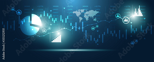 Cuadros en Lienzo grafico economia, istogrammi, statistiche