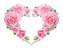 Heart Of Pink Roses