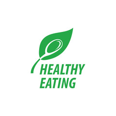 Sticker - vector logo healthy eating