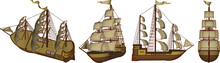 Pirate Ship Detail Drawing Artwork