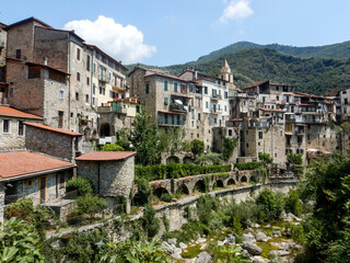 View of the Rocchetta Nervina Sitano village within the Liguria Region - Italy