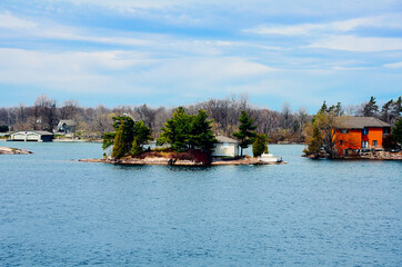 Wall Mural - A small island in Saint Lawrence River