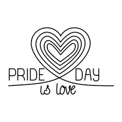 Canvas Print - Isolated pride day striped heart vector design