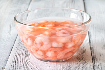 Poster - Bowl of marinated prawns