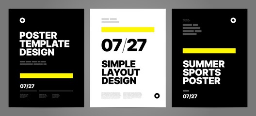 Simple template design with typography for poster, flyer or cover.