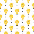 © Gabriel Onat - lightbulb seamless pattern background, concept of idea, business vector illustration.
