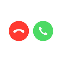 Poster - Red and green yes no buttons icon isolated on white background. Answer and decline symbol modern, simple, vector, icon for website design, mobile app, ui. Vector Illustration