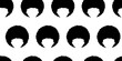 seamless pattern with people with afro hairstyle on white background. black lives matter