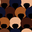 seamless pattern with black people