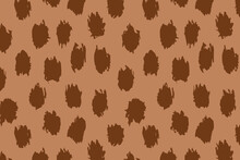 Vector Background With Abstract Blots. Cute Animalistic Pattern, Hand Drawn, Doodle Style.