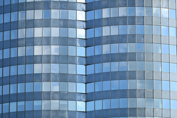 Skyscraper glass wall detail architecture