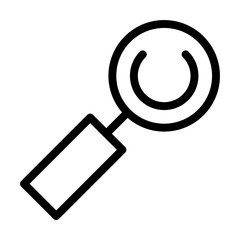 Poster - search concept, magnifying glass icon, block style