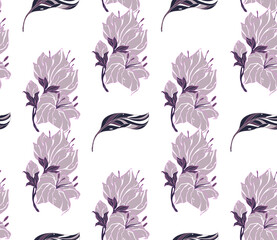 Poster - Bright color beautiful background. Tileable images from  colors and  herbs. Summer theme pattern.
