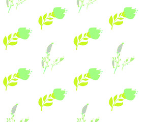 Poster - Bright color beautiful background. Tileable images from  colors and  herbs. Summer theme pattern.
