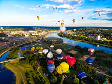 Hot Air Balloons Festival In Kaunas, Lithuania