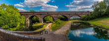 A Panorama View Of The Park Head Viaduct At Dudley, UK In Summertime