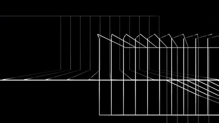 Wall Mural - Abstract Background Black And White Geometric Lines