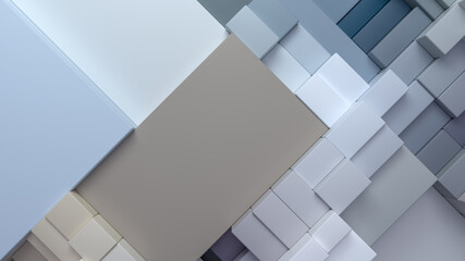 Poster - Abstract white background with geometric shapes.