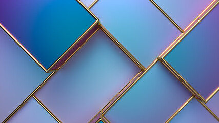 Wall Mural - Abstract pearlescent background. Geometric random boxes.